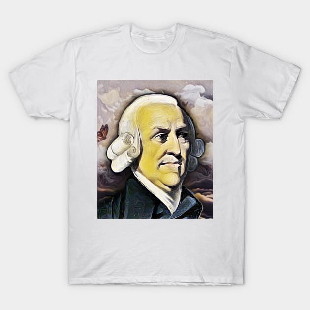 Adam Smith Portrait | Adam Smith Artwork 9 T-Shirt by JustLit